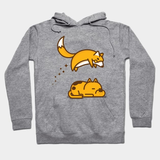 Fox and Lazy Dog Hoodie by loopa